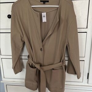 Banana Republic Factory Beige Belted Blazer Size M